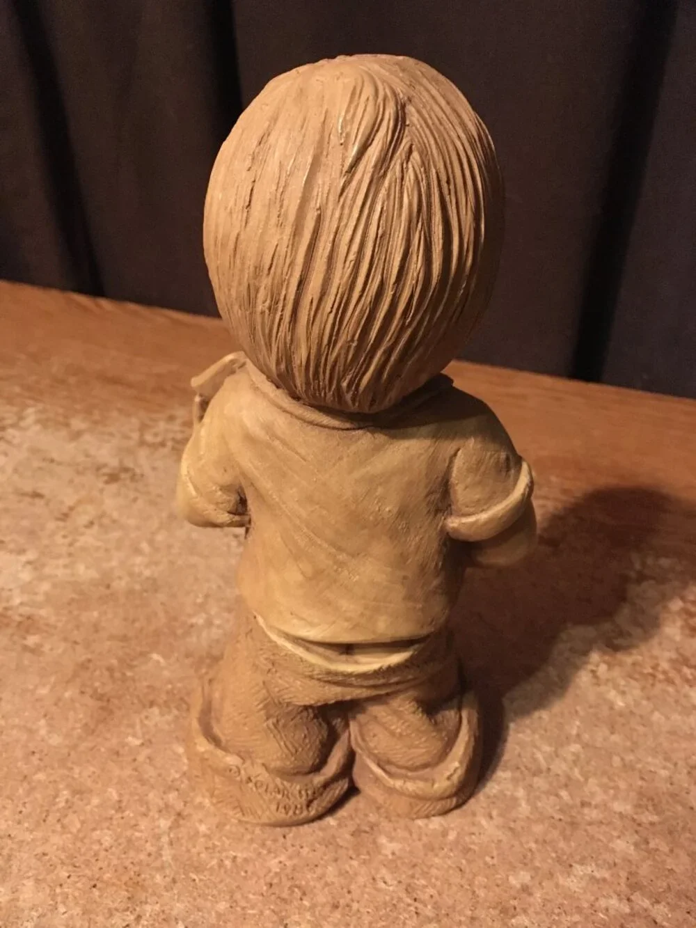 FANNYKINS FIGURINE BILL MACK SOLAR STATUARY I LOVE YOU BOY HOLDING SIGN